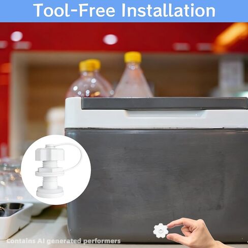 Cooler Drain Plug Replacement Kit, 1.97 Inch Length, Fits Approx. 0.71 Inch Drain Opening, Universal Drain Plug with Gasket & Nut, Easy Install for Most Coolers with Standard Drain Port in Saudi Arabia