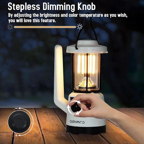 Rechargeable Flashlight Lantern 2-in-1 LED Handheld Flashlight with Lantern and Spotlight Modes - Perfect for Power Outages, Camping, Hiking, Emergency, and Home Use in Saudi Arabia