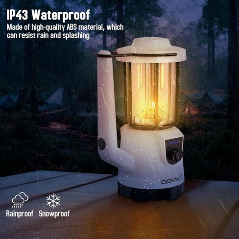 Rechargeable Flashlight Lantern 2-in-1 LED Handheld Flashlight with Lantern and Spotlight Modes - Perfect for Power Outages, Camping, Hiking, Emergency, and Home Use in Saudi Arabia