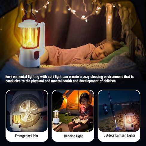 Rechargeable Flashlight Lantern 2-in-1 LED Handheld Flashlight with Lantern and Spotlight Modes - Perfect for Power Outages, Camping, Hiking, Emergency, and Home Use in Saudi Arabia