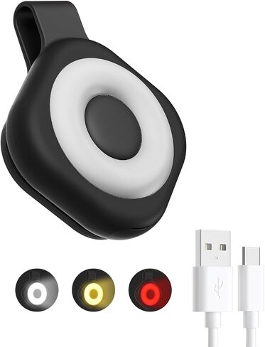 Magnetic Clip Light Rechargeable LED Portable Light with 6 Brightness 3 Color Modes Hands‑Free Silicone Clip On Safety Light for Nurse Night Shift, Walking, Dog Walking, Running, Camping, Emergency in Kuwait