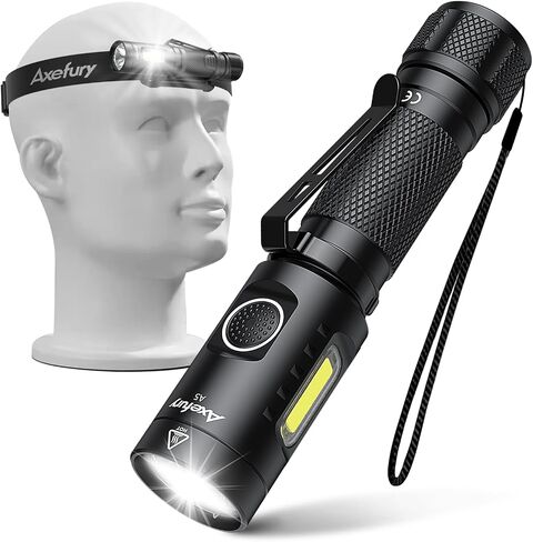 Flashlight, Magnetic LED Flashlight,Small Powerful EDC Flashlight A5 with COB Side Light,700 lumens,6 Modes,2 Types Batteries,Waterproof for Camping, Emergency(Not Included Battery) Gift in Kuwait