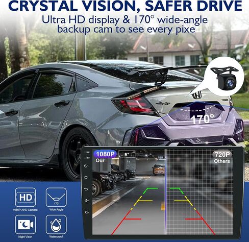 Upgrade 8 Core 6G+64G Android 14 Car Radio for Honda Civic 2016-2021 in Kuwait