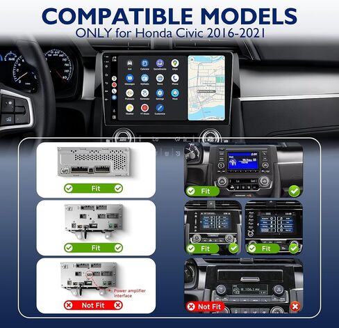 Upgrade 8 Core 6G+64G Android 14 Car Radio for Honda Civic 2016-2021 in Kuwait