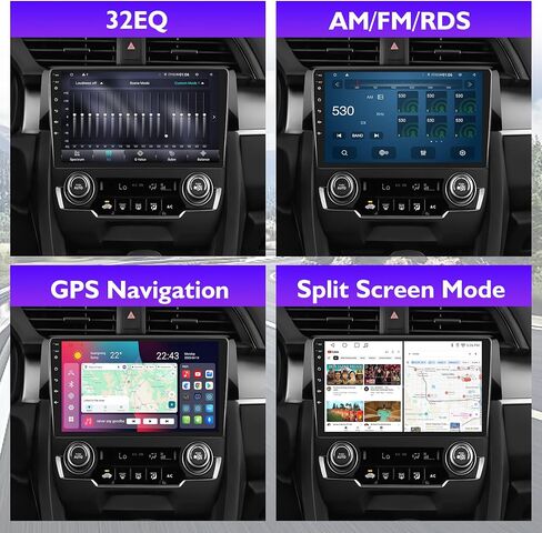 Upgrade 8 Core 6G+64G Android 14 Car Radio for Honda Civic 2016-2021 in Kuwait