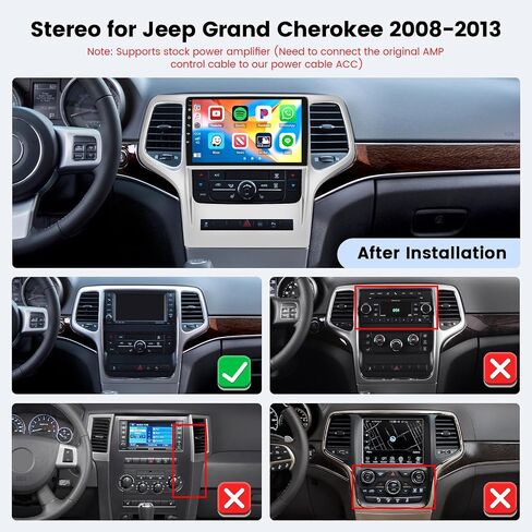 4+64G 9'' Android 15 Car Stereo for Jeep Grand Cherokee 2008-2013 in Kuwait