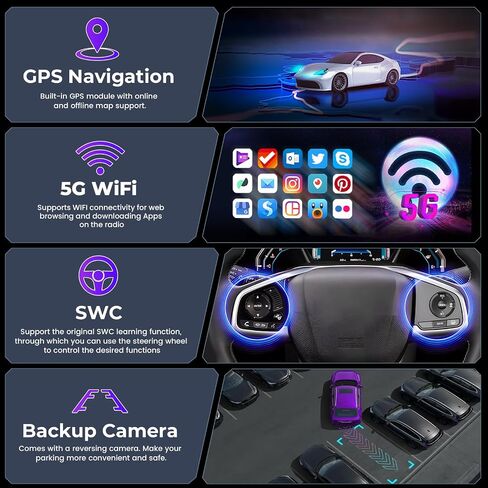 4+64G 9'' Android 15 Car Stereo for Jeep Grand Cherokee 2008-2013 in Kuwait
