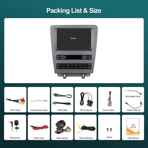 [4+64GB] Car Radio Stereo for Ford Mustang 2010-2014 with Wireless Carplay in Kuwait