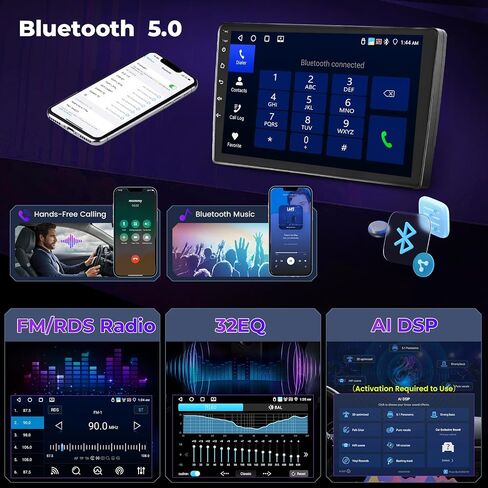 4+64G 9'' Android 15 Car Stereo for Jeep Grand Cherokee 2008-2013 in Kuwait