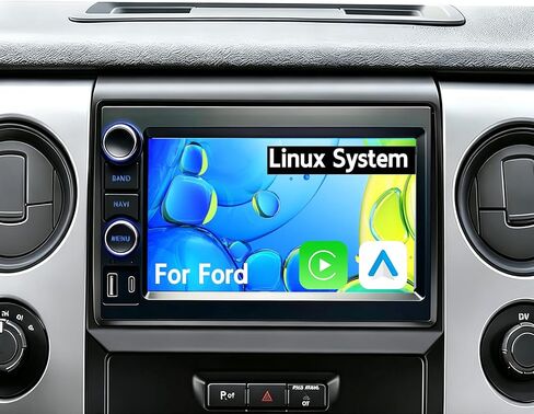 Double Din Car Radio Upgrade Wireless Apple CarPlay & Android Auto for Ford F150 2004-2008, Ford F250 2008-2016, Fusion 2005-2007, Focus 2005-2007, 7 Inch, 8Core,GPS Navigation, Supports Netflix in Saudi Arabia