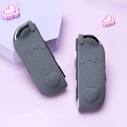 Kuitmor Silicone Protective Shell Compatible with Joy con of Switch 2017/OLED, Soft Silicone Cover Case, Anti-Scratch Protective Case for Switch 1/OLED Controllers (Black Kuromi) in Saudi Arabia