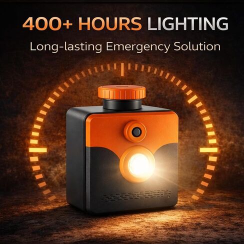 Salt Water Camping Lantern - No Batteries Needed, 400H Emergency Light Powered by Saltwater for Power Outages, Hurricane Supplies & Emergency Preparedness, IP67 Waterproof in Kuwait