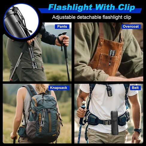 LED Rechargeable Flashlights High Lumens Flashlight 100000, Long Lasting 12h, Super Bright Flashlight Camping, Powerful Flash Lights for Home, USB C Input, Charge Your Mobile Phone in Kuwait
