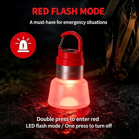 Rechargeable Camping Light Lantern Outdoor Tent Light with Clip Hook 2Packs in Kuwait