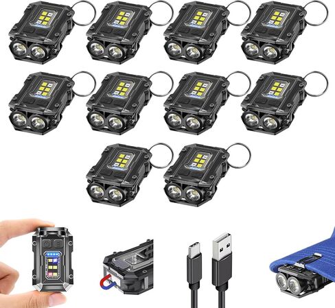 2Pack Rechargeable Keychain Flashlight with Hat Clip in Kuwait