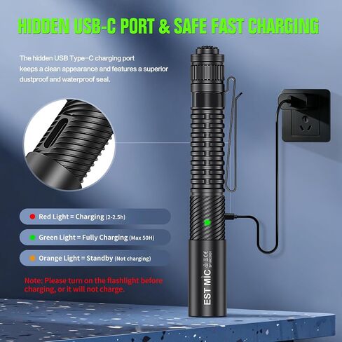 Speras EST MIC Pocket EDC Flashlight, 700 Lumens, IP68 Waterproof, 3 Modes in Kuwait