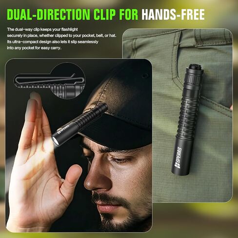 Speras EST MIC Pocket EDC Flashlight, 700 Lumens, IP68 Waterproof, 3 Modes in Kuwait