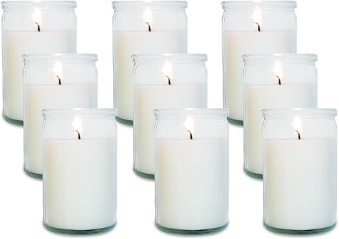 Carolina Emergency Unscented White Jar Candle – 24 Hour Burn, Clear 3.5" Tall Glass Container – Long-Lasting Paraffin Wax for Power Outages, Storms, Camping & Preparedness in Kuwait