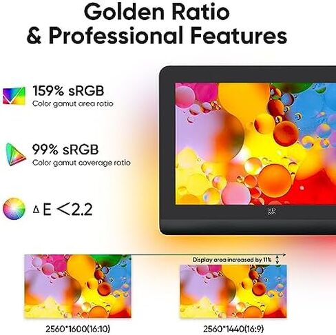 XPPen Artist Pro 16 Gen2 2.5K 16 inch QHD Drawing Tablet & XPPen Artist Drawing Glove 2-Fingers Digital Art Glove (Size L) in Kuwait