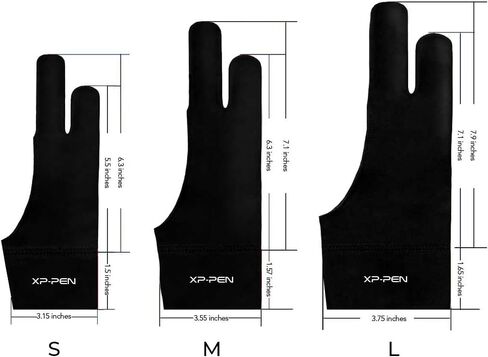 Drawing Tablet XPPen G430S OSU, Graphic Drawing Tablet & Professional Artist Glove 2-Fingers Glove (Size S) Black in Kuwait