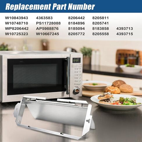 W10843943 Microwave Vent Damper Compatible with Whirlpool Kenmore Kitchenaid Maytag AMV2307PFB5 KHHC2090SBL0, Microwave Air Baffle Replace Parts W10748710 AP5988876 8205811 8205558 (W10843943) in Kuwait