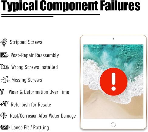 Full Screw Set Replacement for iPad Air 5 5th Gen 10.9 Inch 2022 - Complete Internal Screws Repair Kit - Compatible with Model A2588 A2589 A2591 in Kuwait