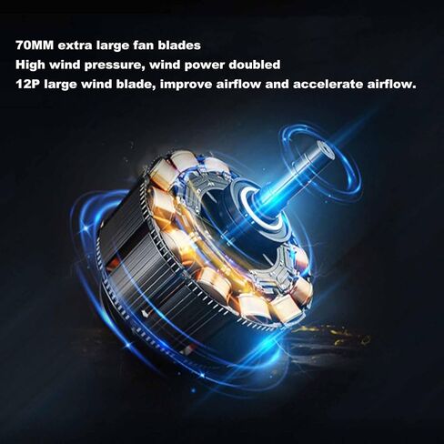 Cordless Electric Air Duster, Rechargeable Handheld Blower with Powerful Turbofan, Portable Compressed Air Duster for Keyboard, Computer, Home, Car, Outdoor Cleaning in Kuwait