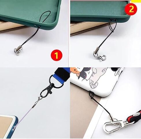 KCKEYS 30 Pcs Colorful Phone Lanyard Cords, Small Lobster Clasp Hook Strap Strings, Replacement Braided Rope for Keychains, Charms, DIY Crafts, Phone Case, Pendant Jewelry Making in Kuwait