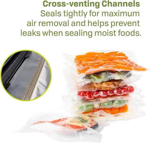 NESCO VS-06B 11" x 16" Bags, Compatible Vacuum sealers and Other Brands, Dishwasher Safe, Tear Resistant, Safe to Microwave, Boil, or Freeze in Kuwait