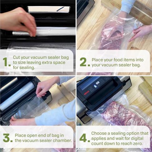 NESCO VS-06B 11" x 16" Bags, Compatible Vacuum sealers and Other Brands, Dishwasher Safe, Tear Resistant, Safe to Microwave, Boil, or Freeze in Kuwait