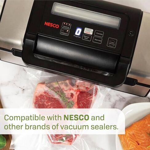 NESCO VS-06B 11" x 16" Bags, Compatible Vacuum sealers and Other Brands, Dishwasher Safe, Tear Resistant, Safe to Microwave, Boil, or Freeze in Kuwait