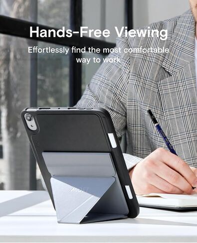 MOFT Snap Tablet Stand, Compatible for iPad mini 6/5/4/3/2/1 and 7.9"-9.7" Tablets,Adjustable, Foldable, Portable, Swith-Friendly with The Magic Keyboard and More, Jet Black in Saudi Arabia