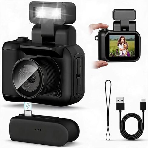 Bewinner Mini Thumb Camera 1080P, HD Body Cameras with 1.44in Screen and Charging Case for Video Recording, Portable Camcorder for Outdoor Riding Sports (Black), Bewinner6rxgw9bnyg-11 in Kuwait