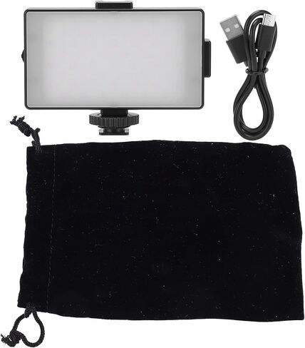 Portable On Camera Dual Light Temperature Fill Light for Live Streaming Size Black Vlog Fill for Vlogging in Kuwait