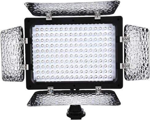 LED Video Light Camera Light Panel On Camera 160 LED 6000K Dimmable 10W 1150LX 60 Degree Hot Shoe 1 4 Screw Hole with 3 Diffusers for DSLR DV Camcorder in Kuwait