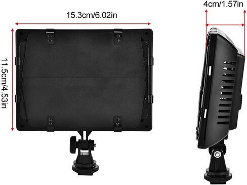 LED Video Light Camera Light Panel On Camera 160 LED 6000K Dimmable 10W 1150LX 60 Degree Hot Shoe 1 4 Screw Hole with 3 Diffusers for DSLR DV Camcorder in Kuwait