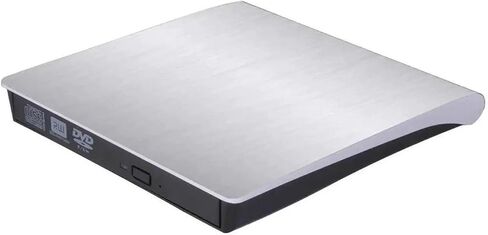 External DVD CD Drive Compatible for Laptop USB 3.0 External DVD-RW Player CD Drive, Optical Burner Writer Rewriter for Mac Computer Notebook Desktop PC Windows 7/8/10, Slim White in Kuwait