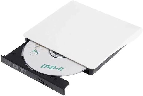 External DVD CD Drive Compatible for Laptop USB 3.0 External DVD-RW Player CD Drive, Optical Burner Writer Rewriter for Mac Computer Notebook Desktop PC Windows 7/8/10, Slim White in Kuwait