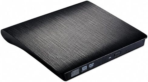 External CD Drive, USB 3.0 Portable CD/DVD +/-RW Drive Slim DVD/CD ROM Rewriter Burner Compatible with Laptop Desktop PC Windows Linux OS Apple Mac(Black) in Kuwait