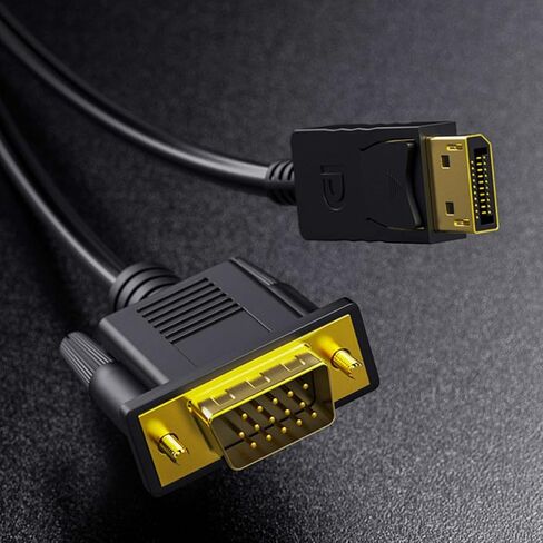 Vga Adapter Cable for Monitor and Display, Supports 1920x1080 Resolution, No Driver Needed, Copper Material, for Gaming and Video Streaming in Kuwait