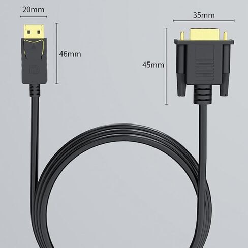Vga Adapter Cable for Monitor and Display, Supports 1920x1080 Resolution, No Driver Needed, Copper Material, for Gaming and Video Streaming in Kuwait