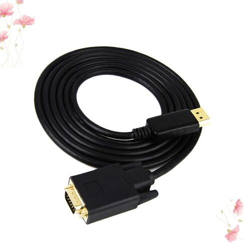 Vga Adapter Cable for Monitor and Display, Supports 1920x1080 Resolution, No Driver Needed, Copper Material, for Gaming and Video Streaming in Kuwait