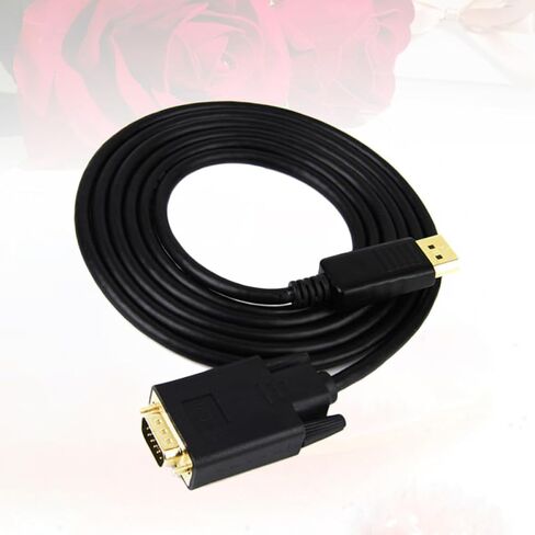 Vga Adapter Cable for Monitor and Display, Supports 1920x1080 Resolution, No Driver Needed, Copper Material, for Gaming and Video Streaming in Kuwait