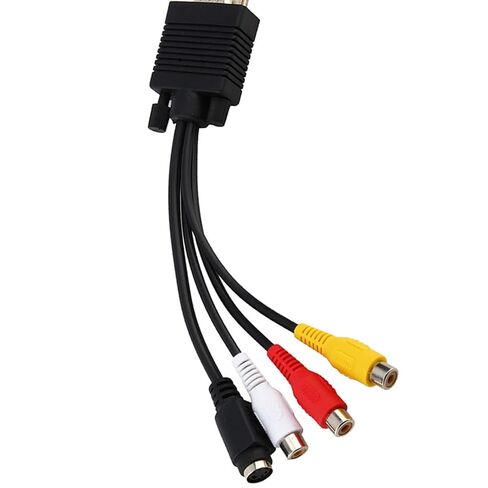 Fabater VGA to AV Adapter, 15-Pin Video Cable with & SVideo Output in Kuwait