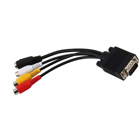 Fabater VGA to AV Adapter, 15-Pin Video Cable with & SVideo Output in Kuwait