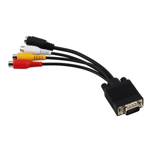 Fabater VGA to AV Adapter, 15-Pin Video Cable with & SVideo Output in Kuwait
