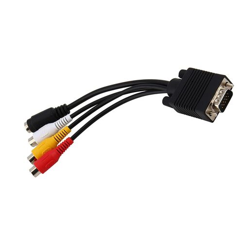 Fabater VGA to AV Adapter, 15-Pin Video Cable with & SVideo Output in Kuwait