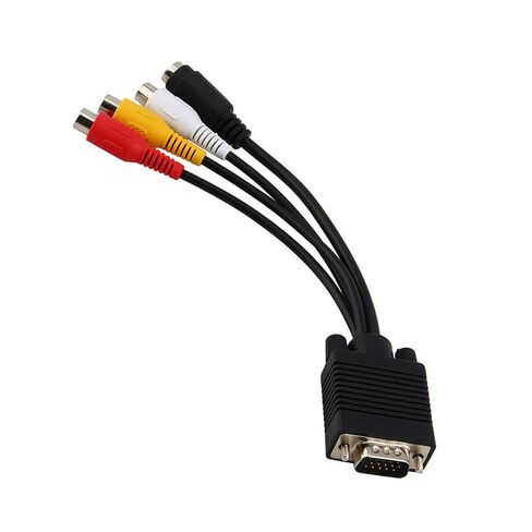 Fabater VGA to AV Adapter, 15-Pin Video Cable with & SVideo Output in Kuwait