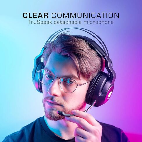 ROCCAT Elo 7.1 Air PC Wireless Gaming Headset, Surround Sound Headphones with Detachable Noise Cancelling Microphone, 50mm Drivers, 24 Hr Battery Life, RGB Lighting, Black in Kuwait