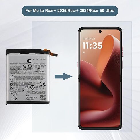 QR30 Replacement Battery for Moto Razr+ 2025/Razr+ 2024/Razr 50 Ultra Battery with Tools in Kuwait